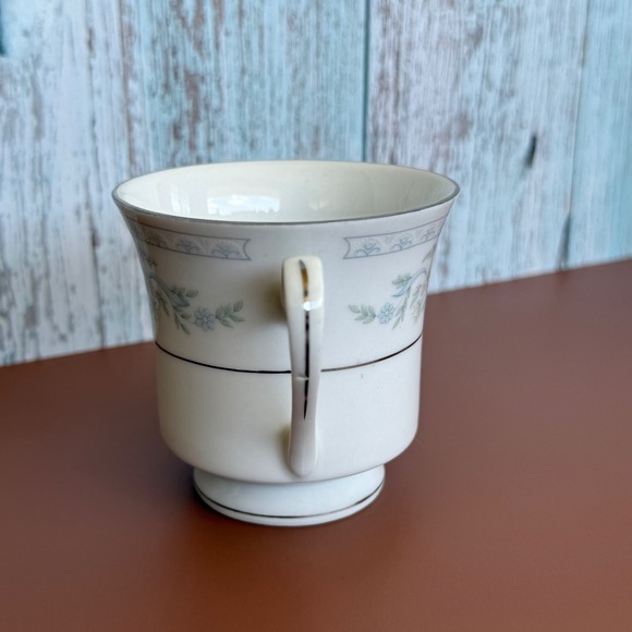 Somerset by NL Excel‎ Coffee or Tea Cup Blue Pink Floral Trim Replacement CRACK - Picture 2 of 9